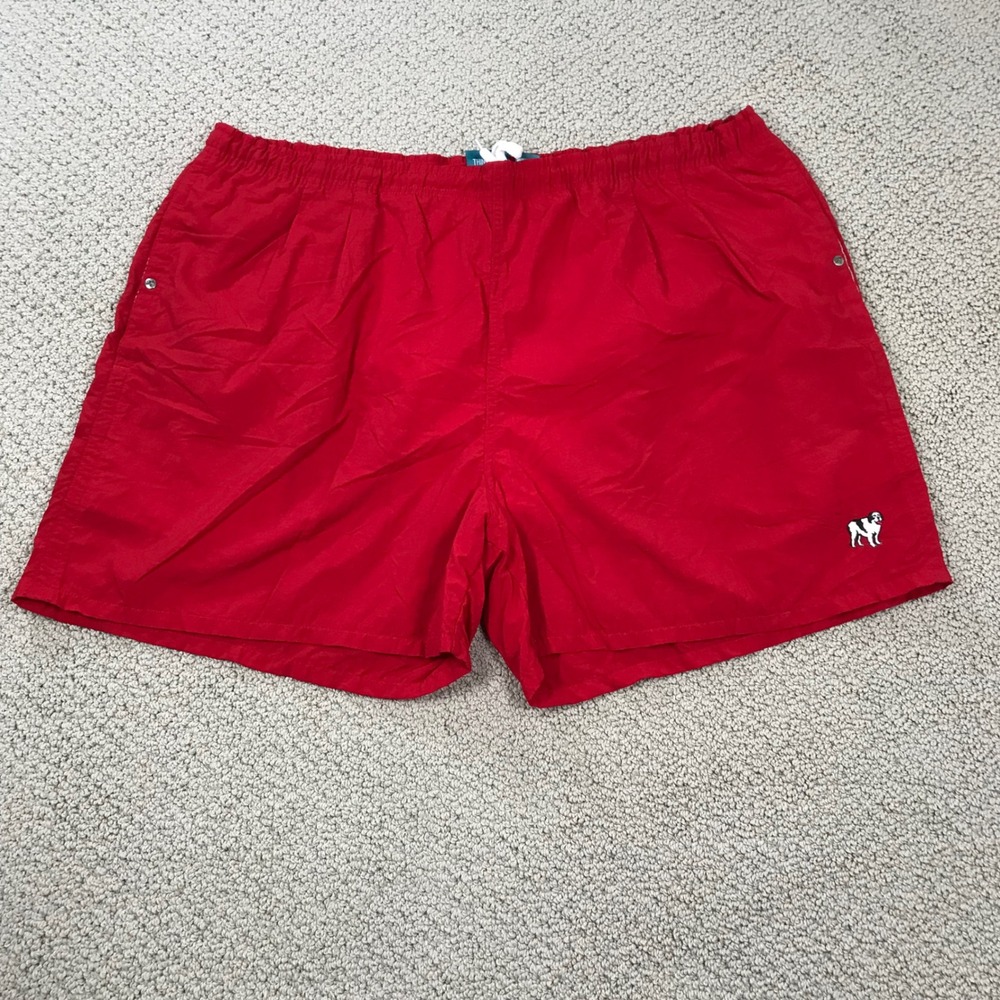 Big Dogs Mens Red Swim Trunks Board Shorts Mesh Lined Size 1X Nylon Athletic